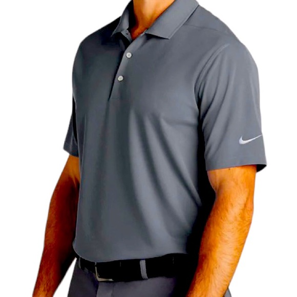 Nike Men’s Cool Gray Dri-Fit Golf Shirt, Size Small - Picture 2 of 15